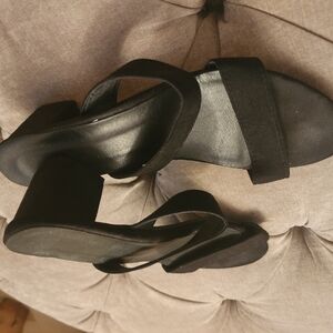 Elegant Black Women's Heeled Sandals